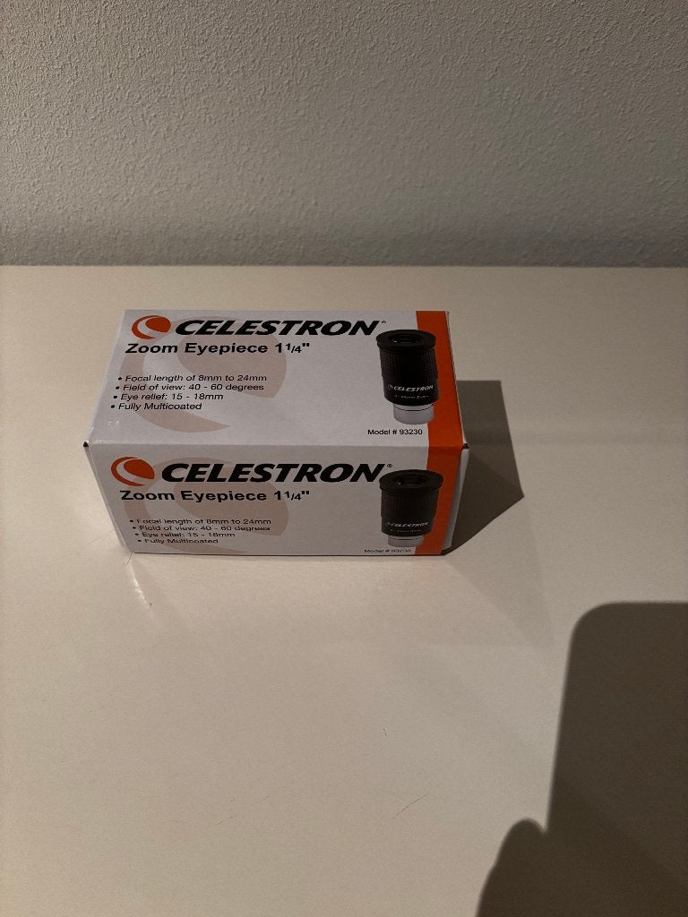Celestron zoom oculair 8 - 24 mm 1 1/4 ook wel 1,25" genoemd, Ophalen of Verzenden, Nieuw, Minder dan 80 mm, Onderdelen of Toebehoren