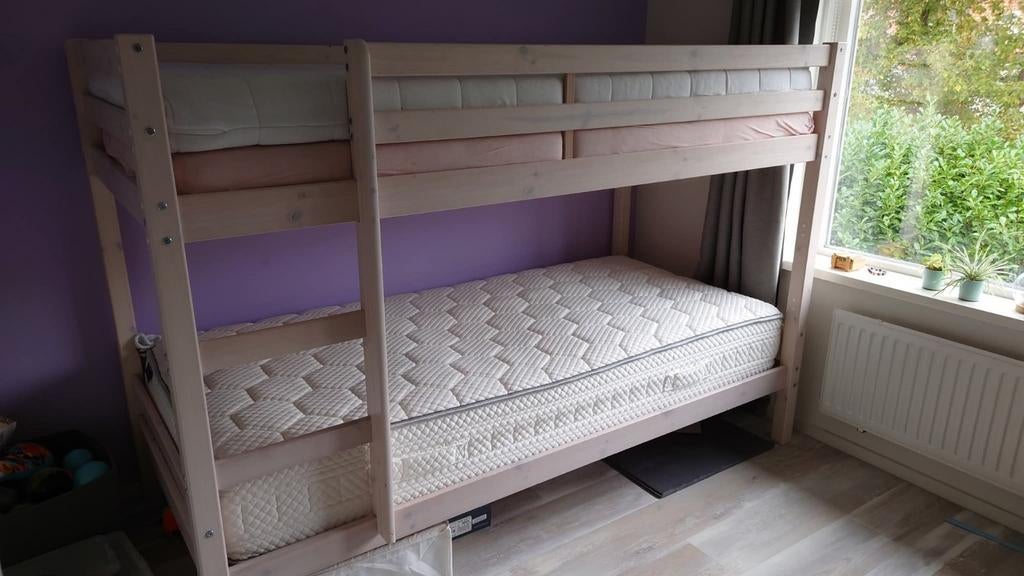 Stapelbed Ties (Leen Bakker), Gebruikt, 90 cm, Eenpersoons, Wit