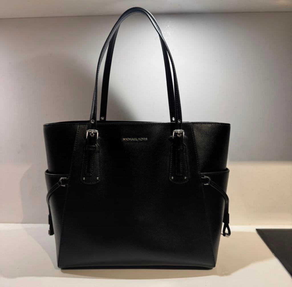 Micheal Kors Voyager EW tote bag zwart, Ophalen of Verzenden, Gebruikt, Zwart, Schoudertasje