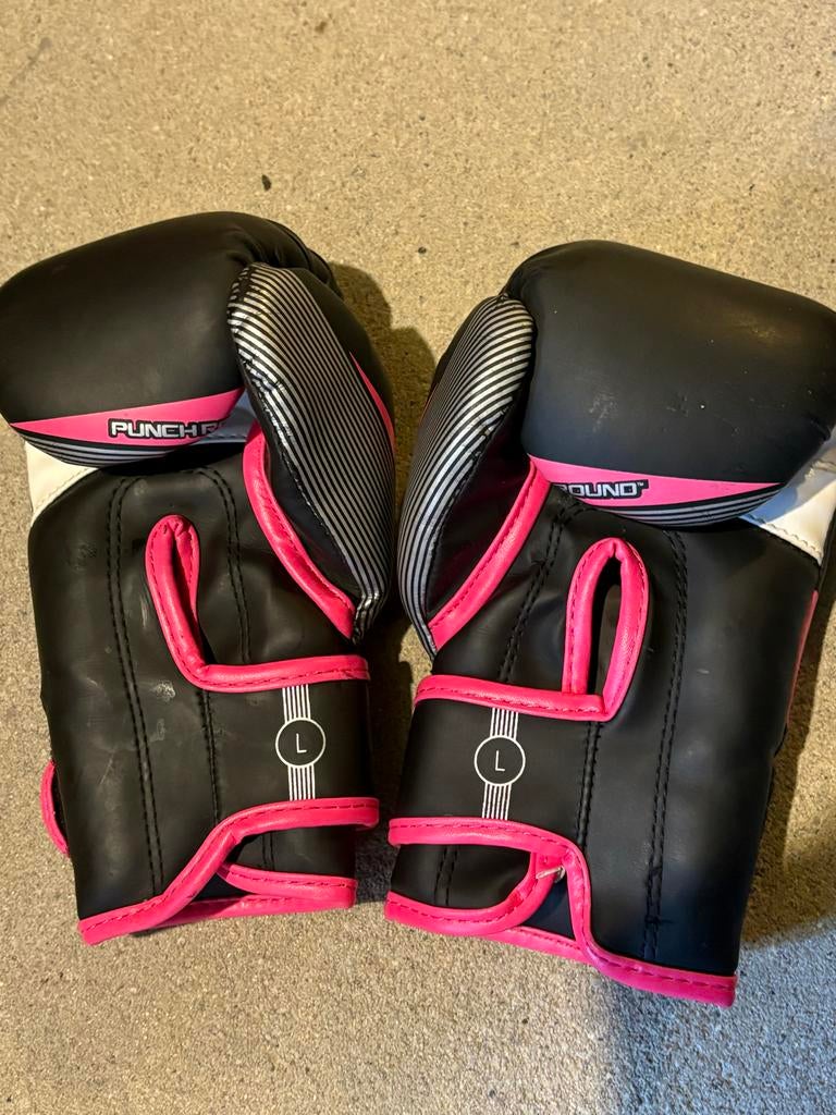 Complete kickboks set voor meisjes - Roze/Zwart, Ophalen, Zo goed als nieuw, Bokshandschoenen