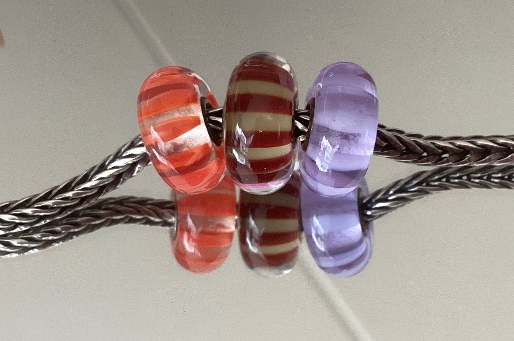 Trollbeads Gestreepte beads, Sieraden, Tassen en Uiterlijk, Ophalen of Verzenden, Nieuw, Zilver, Trollbeads