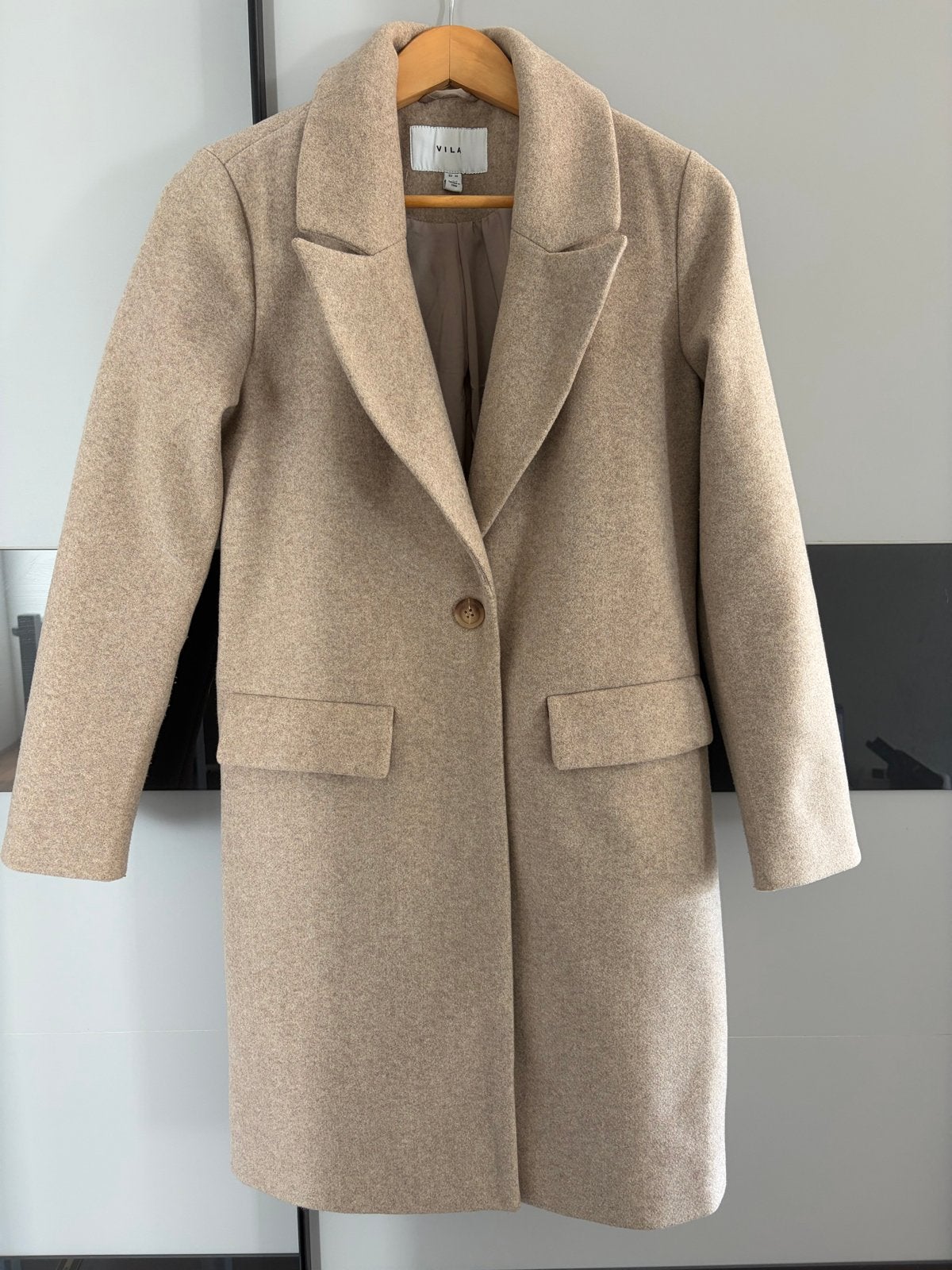 Vila dames jas maat 36, Ophalen of Verzenden, Zo goed als nieuw, Maat 36 (S), Beige
