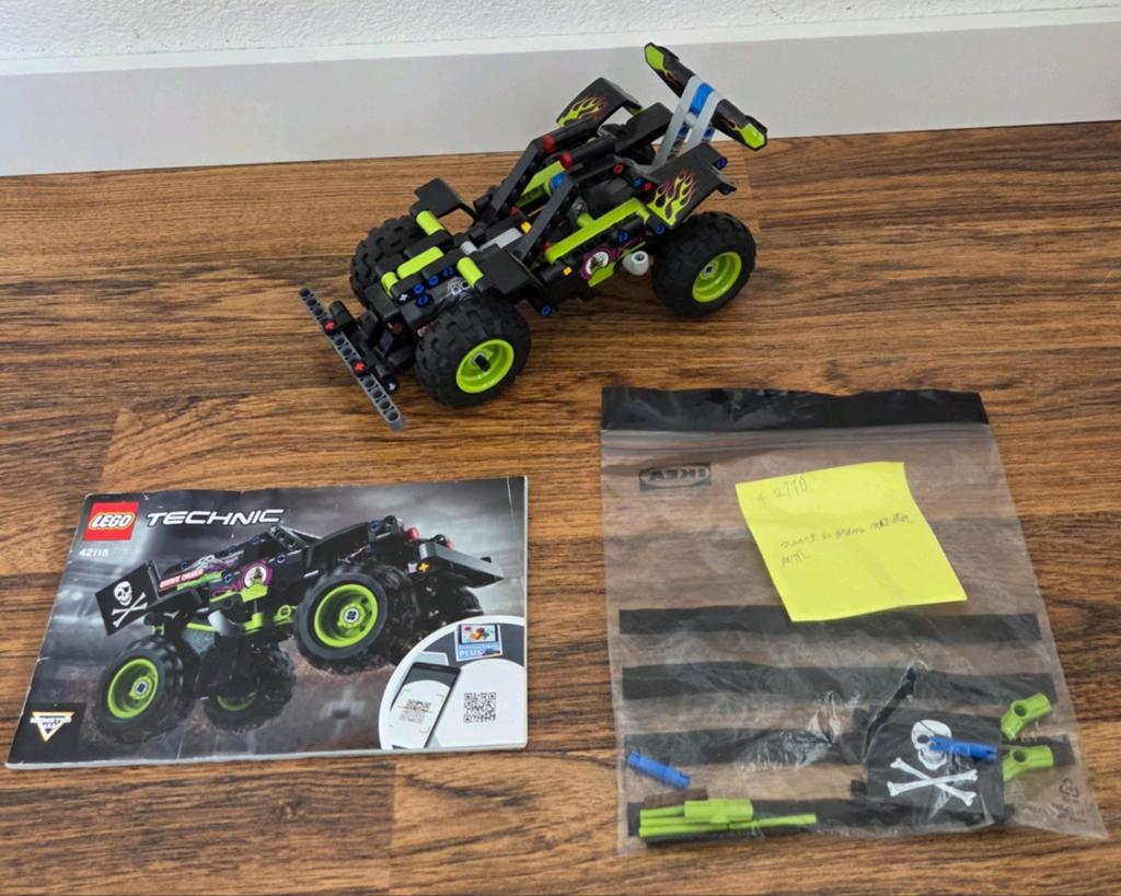 Lego Technic Monsterjam Gravedigger 42118, Lego, Ophalen of Verzenden, Zo goed als nieuw, Complete set
