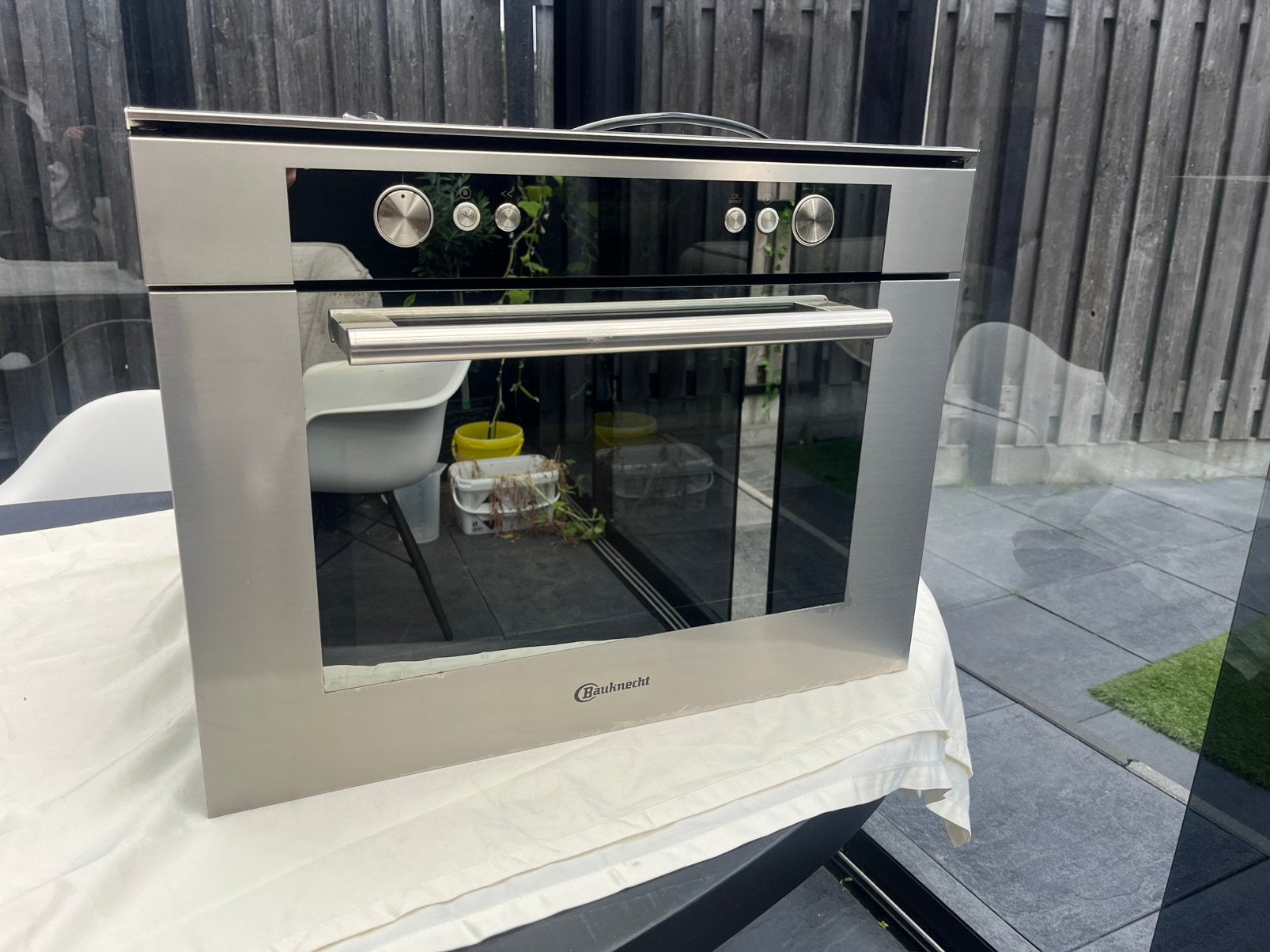 Bauknecht EMCHE 3144 Combi-oven - Zo goed als nieuw, Ophalen, 45 tot 50 cm, Bauknecht, Hete lucht