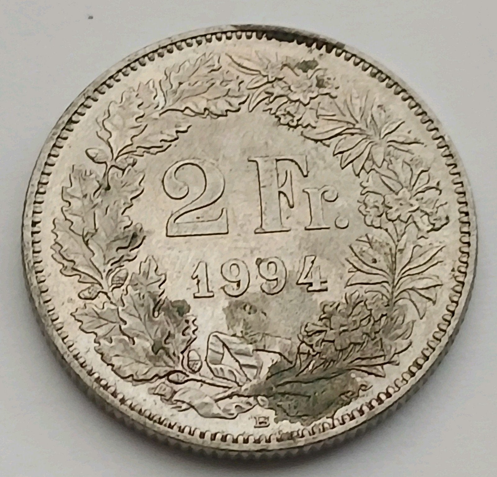 Zwitserland 2 Francs 1994B Oude Vintage Munt Europa Bern, Ophalen of Verzenden