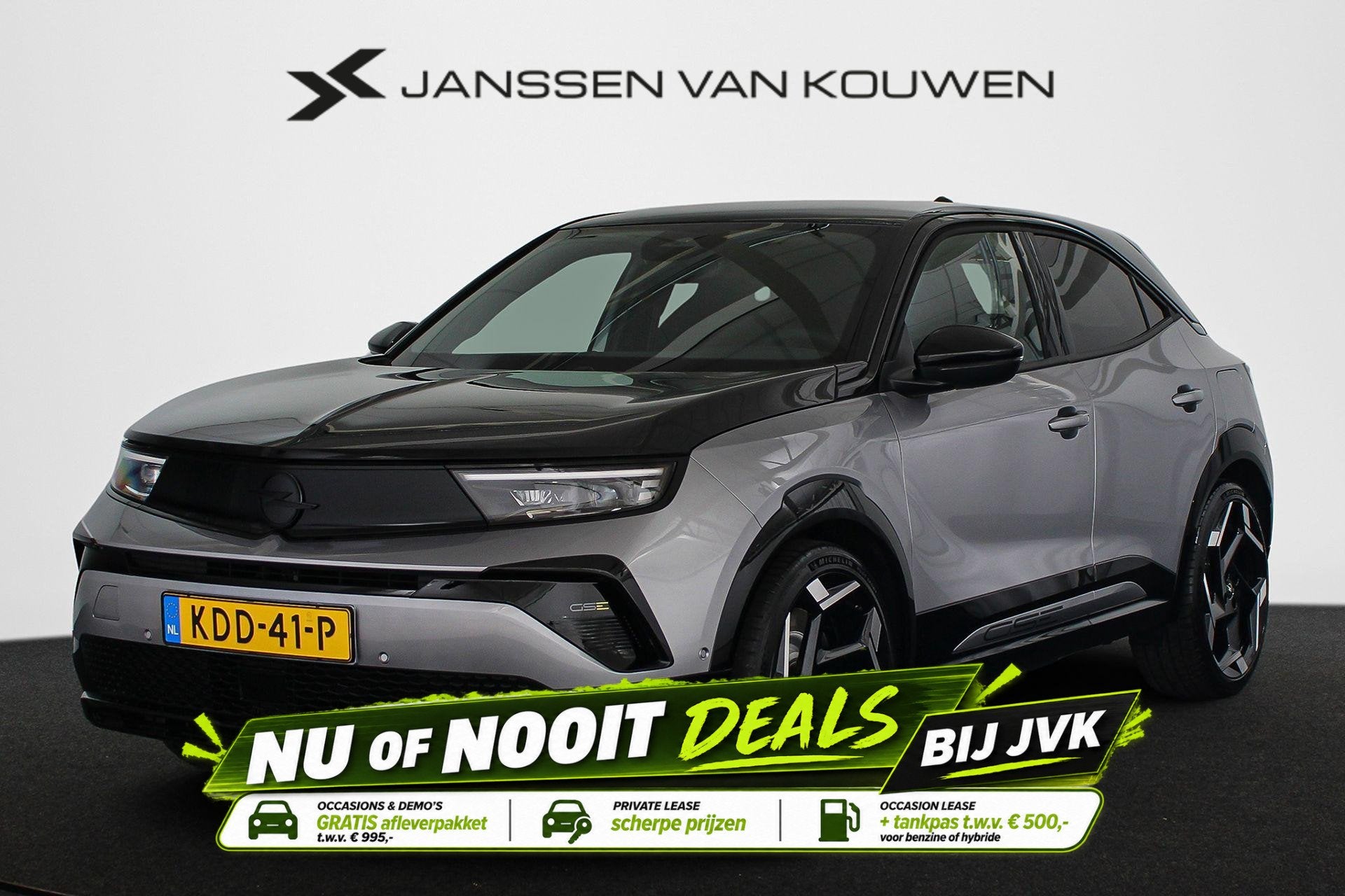 Opel Mokka Electric GSE 54 kWh Achteruitrijcamera Apple CarP, Auto's, Zwart, Mokka-e, Alcantara, Origineel Nederlands