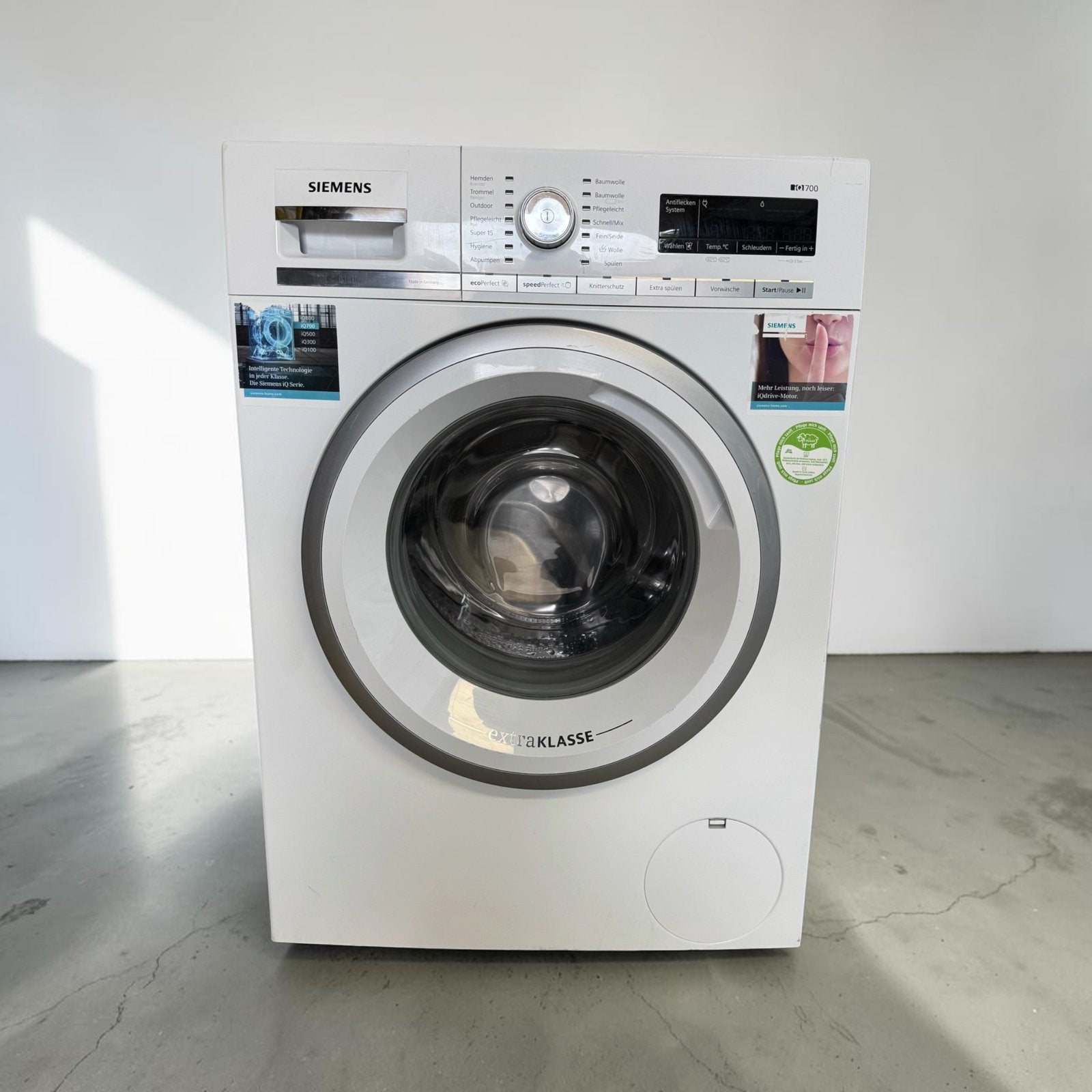 Siemens IQ700 9Kg I-Sensoric A+++ Trommelverlichting
