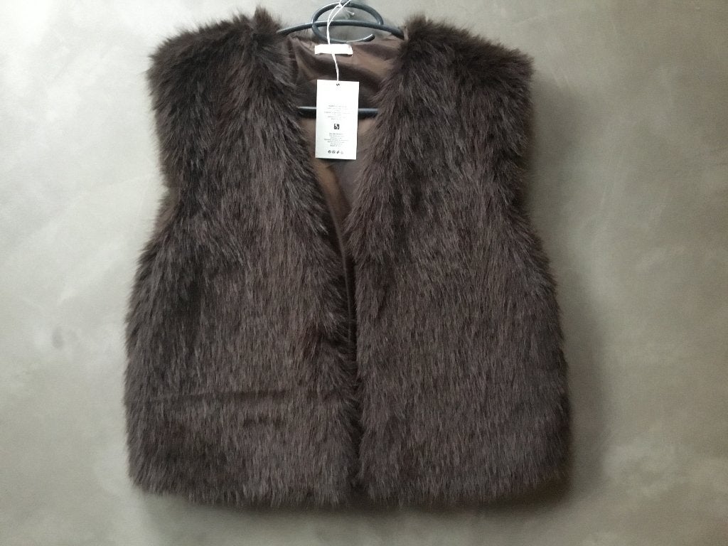 Nieuwe faux fur bodywarmer, Kleding | Dames, Maat 38/40 (M), Bruin, Nieuw, Ophalen of Verzenden