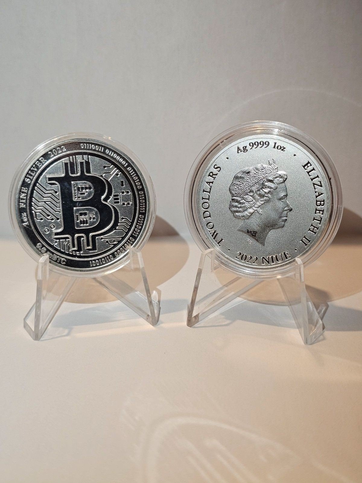 1 oz zilver Bitcoin 2022, Ophalen of Verzenden, Zilver