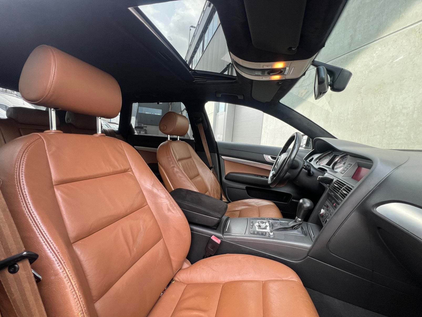 Luxe Zwarte Audi A6 2.4 V6 3X S-Line 177PK Avant/SchuifDak!, Auto's, Dealer onderhouden, 1800 kg, Zwart, Zwart
