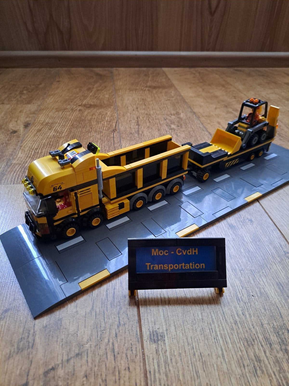 Lego City MOC Kiepwagen met Aanhanger en Laadschop, City, MOC (eigen creatie), Lego, Ophalen of Verzenden