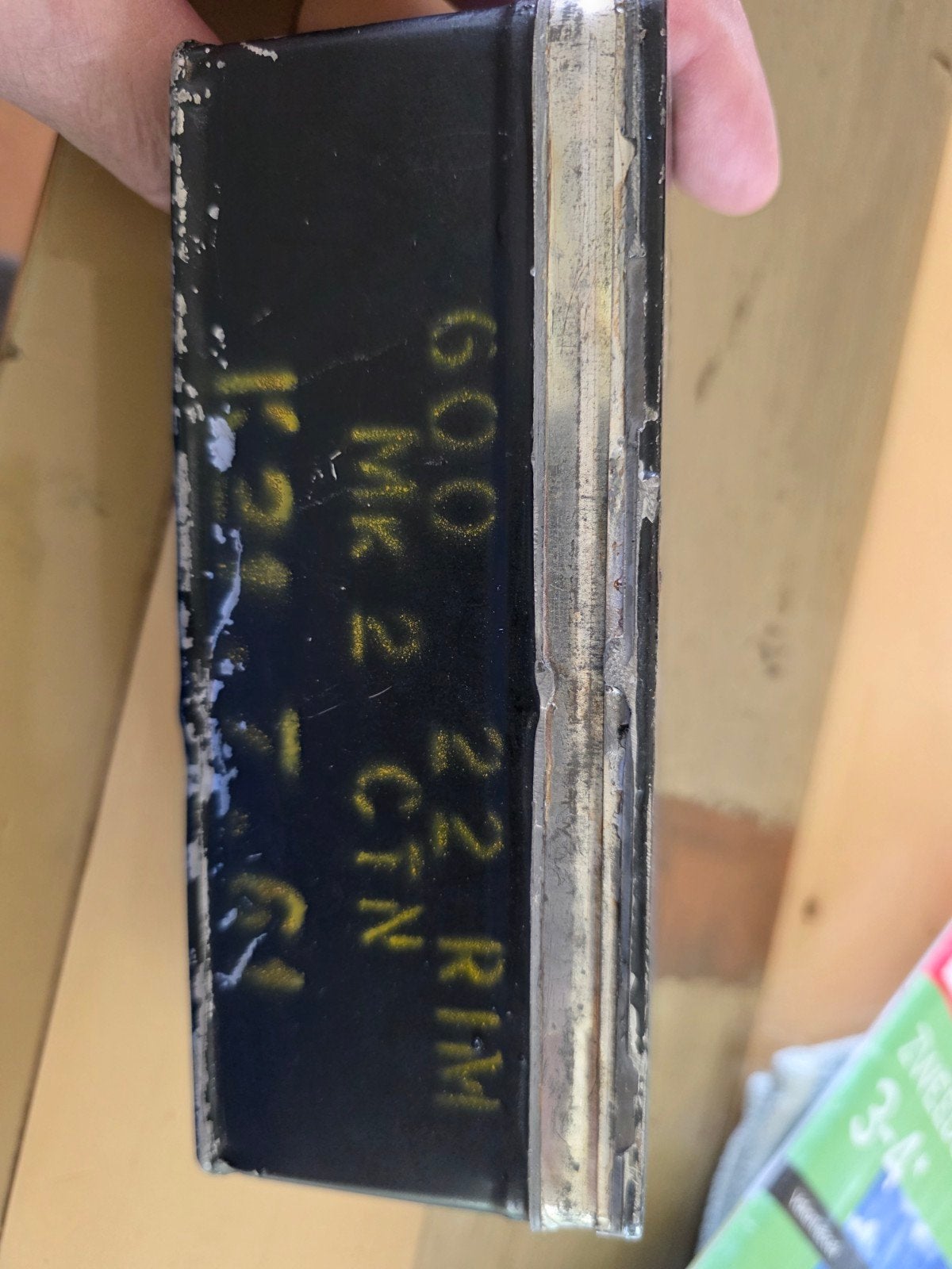 Munitie blikje voor .22 patronen. 1961, Verzamelen, Militaria | Algemeen, Ophalen of Verzenden, Landmacht, Engeland, Overige typen