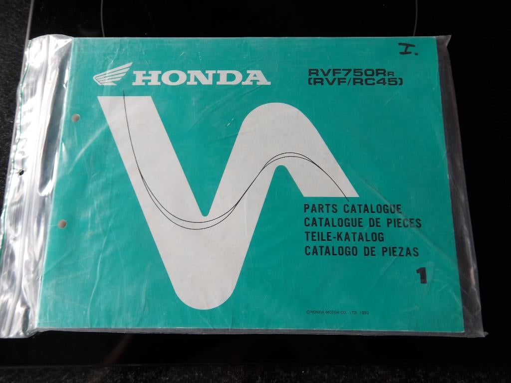 onderdelenboek HONDA RVF750Rr RC45, Verzenden, Honda