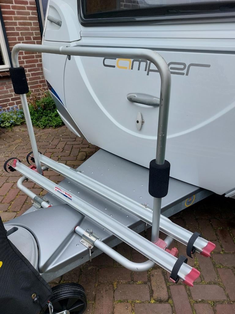 Fietsendrager voor op de distel van een caravan, Ophalen, 2 fietsen, Gebruikt, Fietsendrager-accessoire