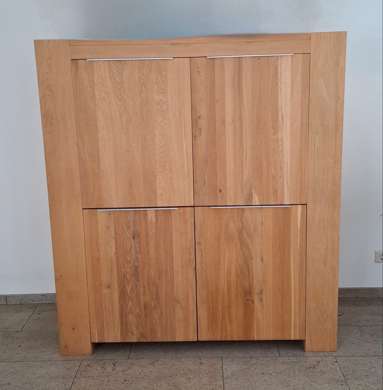 Eikenhouten opbergkast kast met deuren, Ophalen, 25 tot 50 cm, 100 tot 150 cm