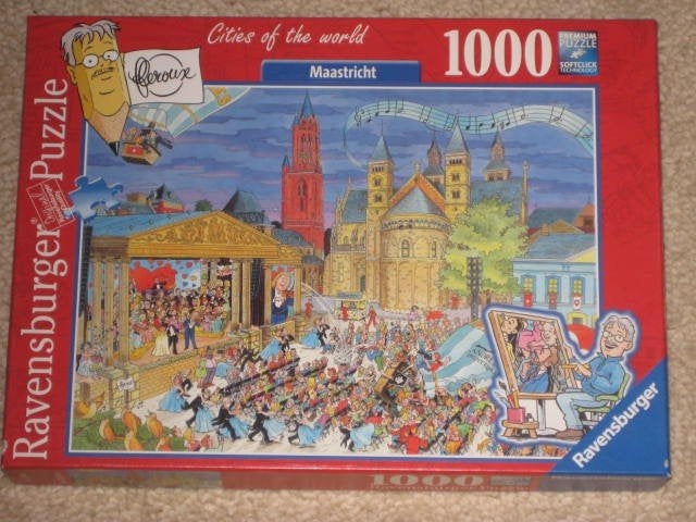 Ravensburger 4X MaastrichtGarden+Highstreet+Red box,Bookshop, Ophalen of Verzenden, 500 t/m 1500 stukjes, Zo goed als nieuw