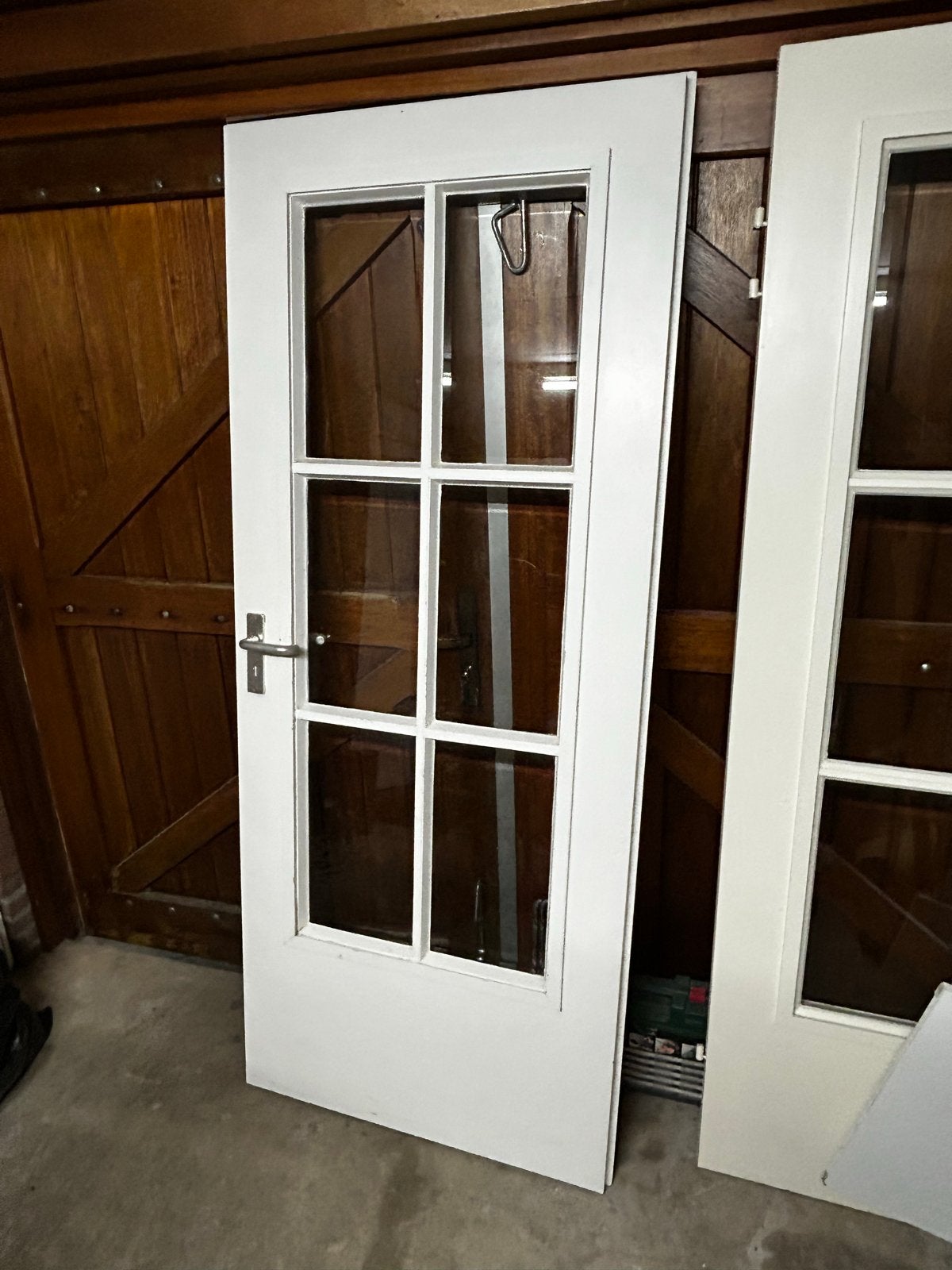 2 binnendeuren met glaspanelen, Ophalen, Gebruikt, 80 tot 100 cm, Binnendeur