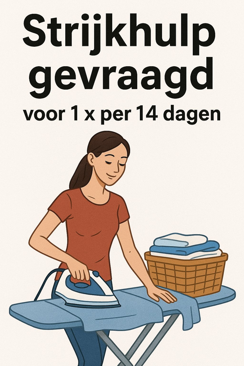 Huishoudelijke strijkhulp voor stel van middelbare leeftijd., Diensten en Vakmensen, Huishoudelijke hulp, Strijken