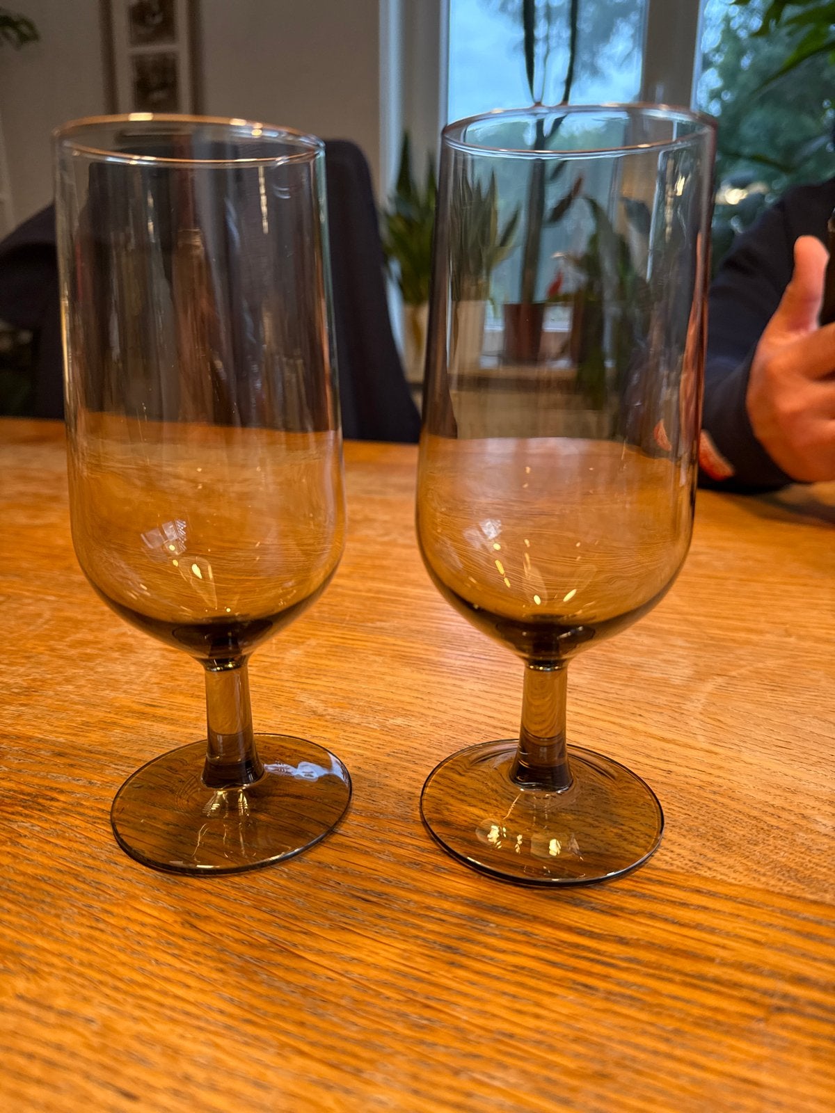 Set van 2 vintage Luminarc rookglazen bierglazen, Ophalen of Verzenden
