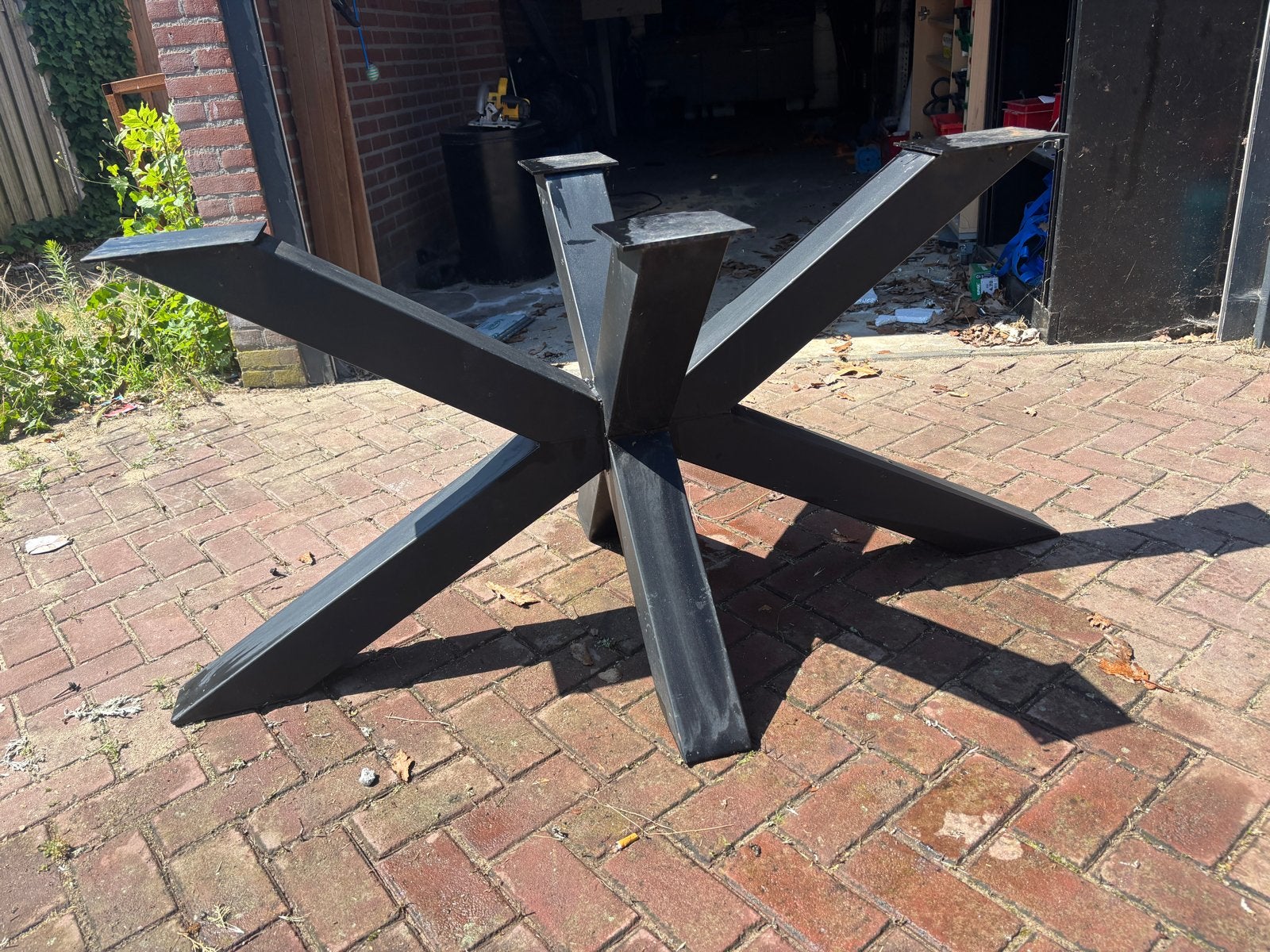 Robuuste stalen tafelpoot, dubbel gecoat, roestvrij, Ophalen, Tafelpoot, Nieuw, Minder dan 50 cm