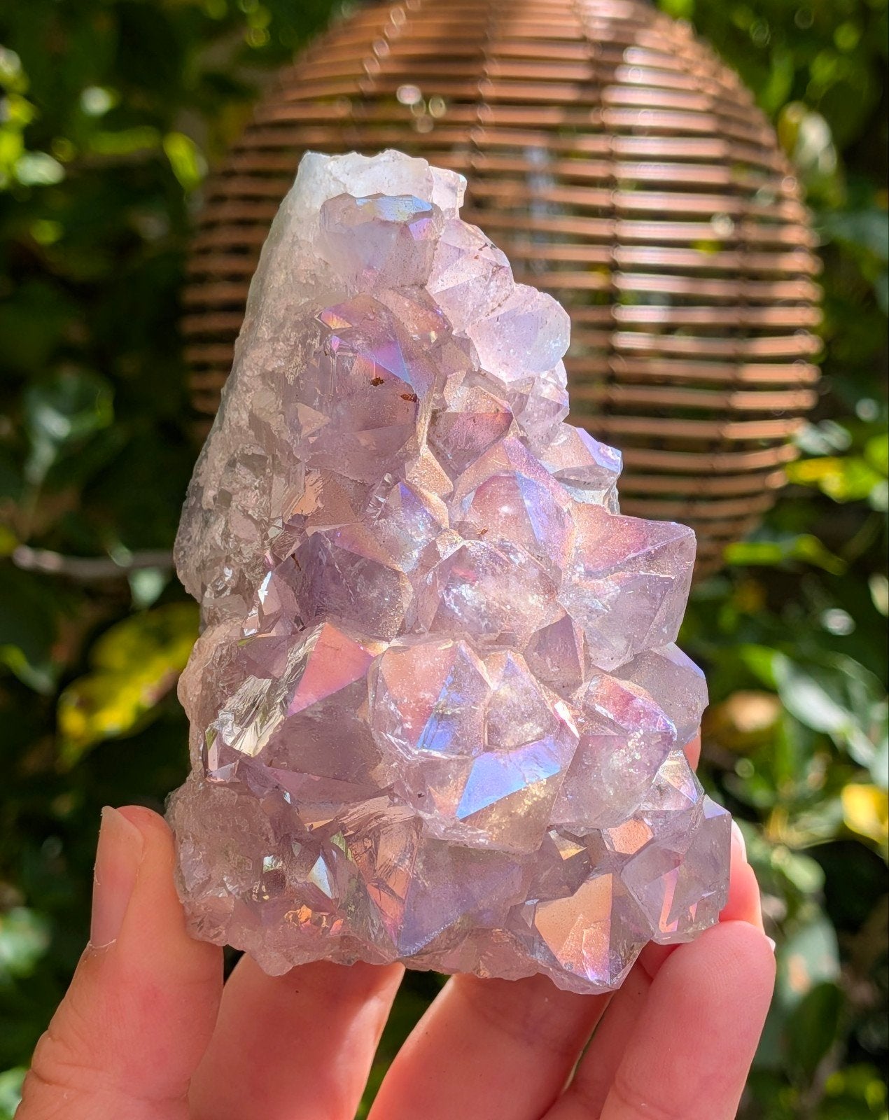 Angel aura amethist cluster, Ophalen of Verzenden