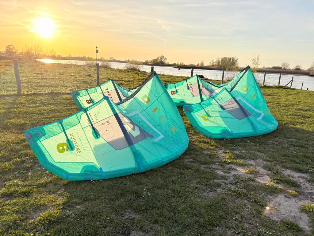 Duotone Dice 6 en 8m  met bar, Watersport en Boten, Geen board, Ophalen, Gebruikt