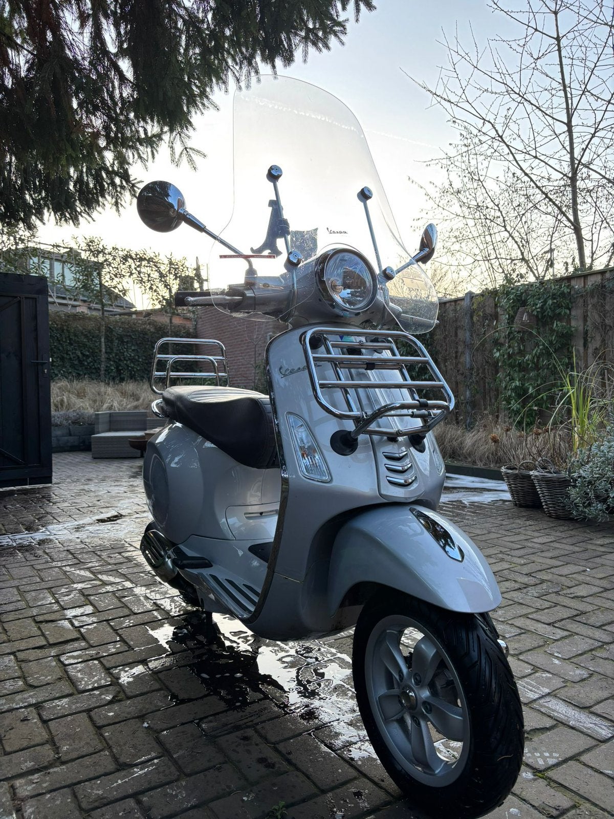 Vespa Primivera parel blauw/ grijs, Ophalen, Overige modellen, Maximaal 45 km/u, Zo goed als nieuw