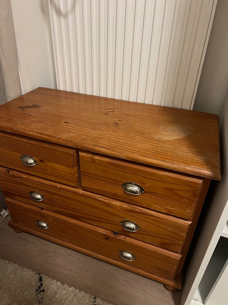 Houten ladekast - Authentiek en Tijdloos, Ophalen, Gebruikt, 50 tot 100 cm, 3 of 4 laden