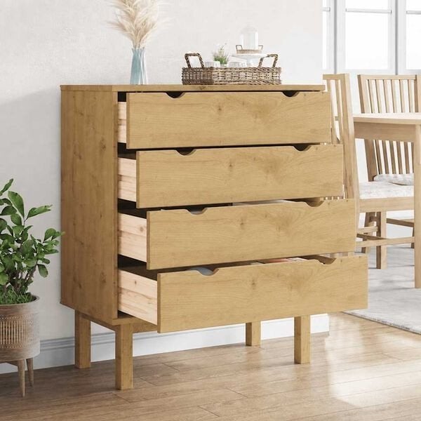 Ladekast OTTA 76,5x39,5x90 cm massief grenenhout nieuw in do, Ophalen, ., Nieuw, 50 tot 100 cm