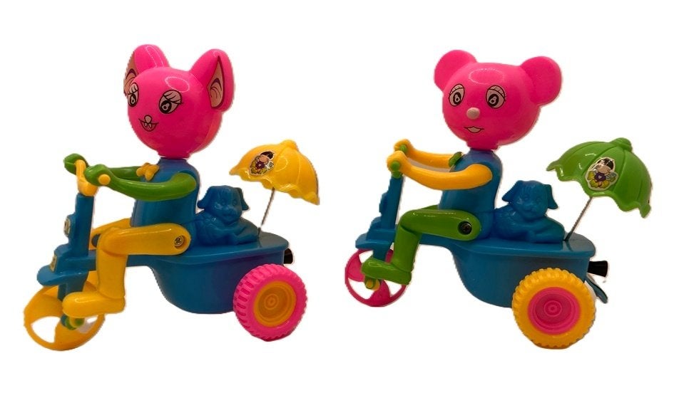 KAT OP DRIEWIELER MET BEWEGENDE PARAPLU EN BEENTJES 25 st, Kronen import GmbH & co, -, Meisje, -