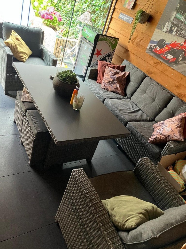 Lounge diningset, Tuin en Terras, Ophalen, Bank, Zo goed als nieuw, Loungeset