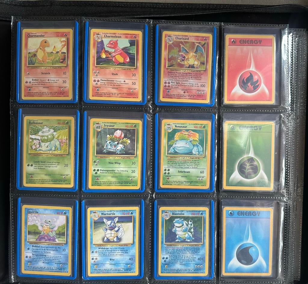 Pokémon Base Set Engels 1999 Compleet. In goede staat, Ophalen of Verzenden, Gebruikt, Meerdere kaarten
