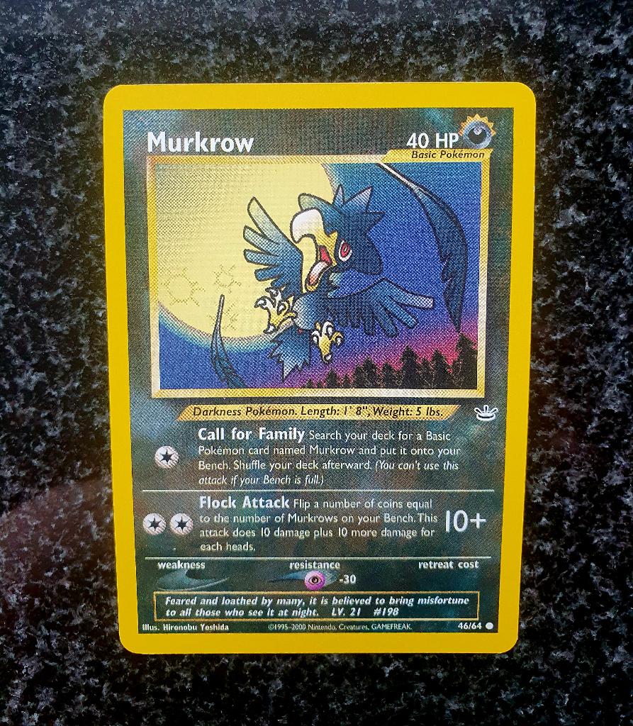 Pokemon Murkrow, Ophalen of Verzenden, Zo goed als nieuw, Losse kaart