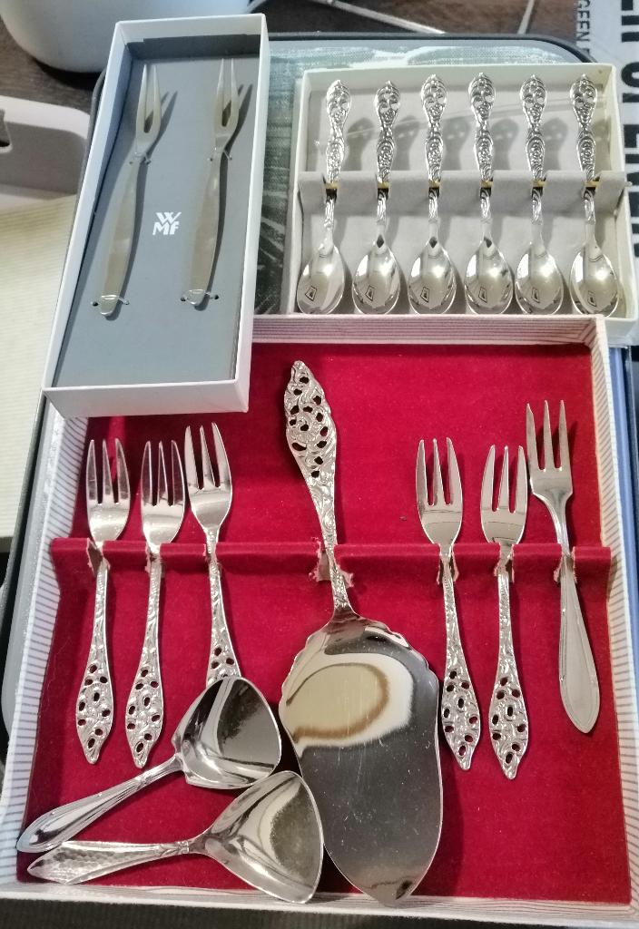 17 WMF Verzilverd bestek lepels set Klassiek elegant design, Ophalen of Verzenden, Gebruikt, Rvs of Chroom