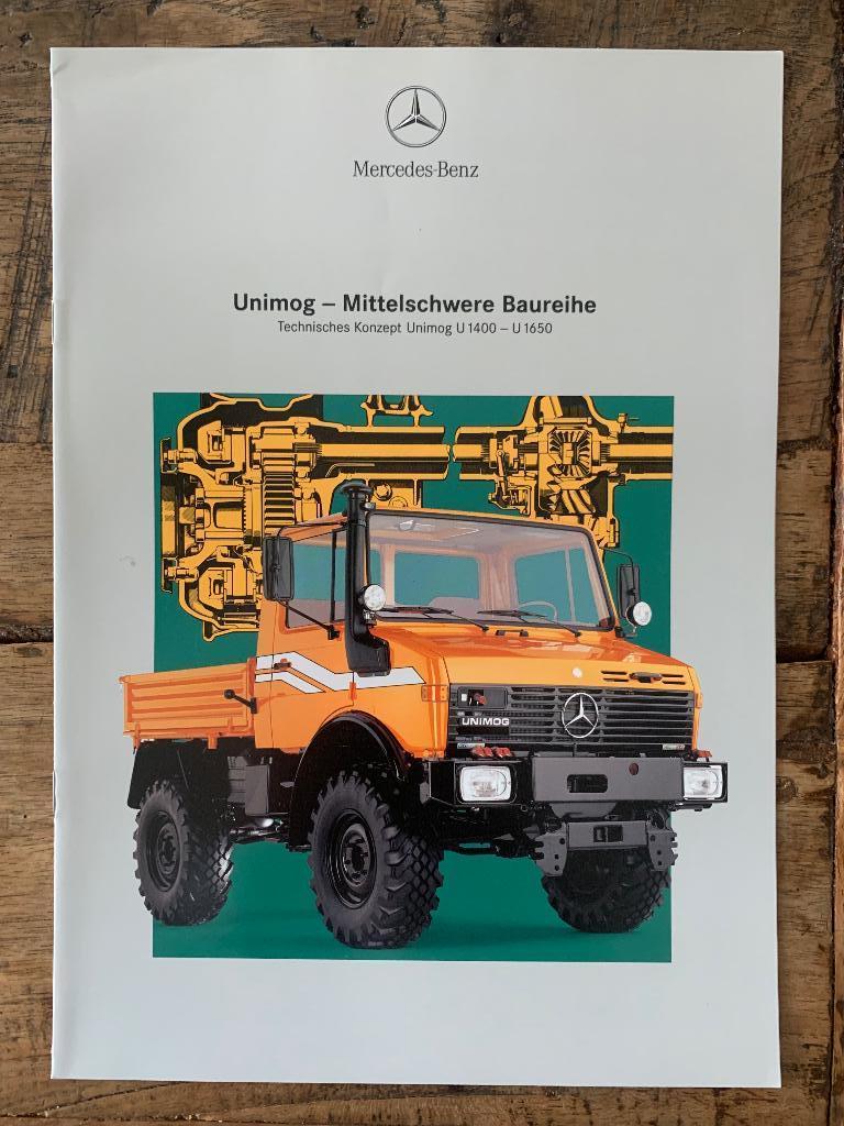 Brochure Mercedes-Benz Unimog U1400 - U1650 1999 nieuw, Boeken, Auto's | Folders en Tijdschriften, Nieuw, Mercedes, Ophalen of Verzenden