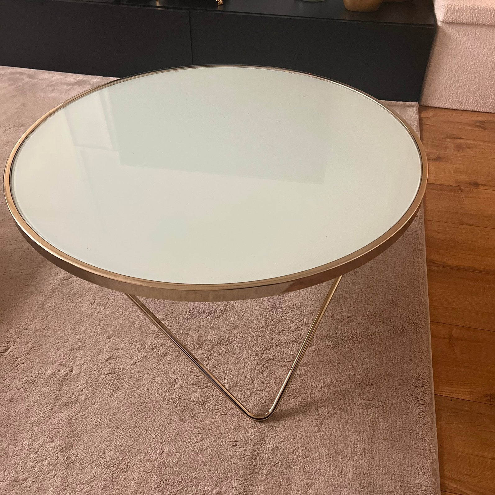 Salontafel, Huis en Inrichting, Tafels | Bijzettafels, Ophalen, Minder dan 45 cm, Gebruikt, Rond