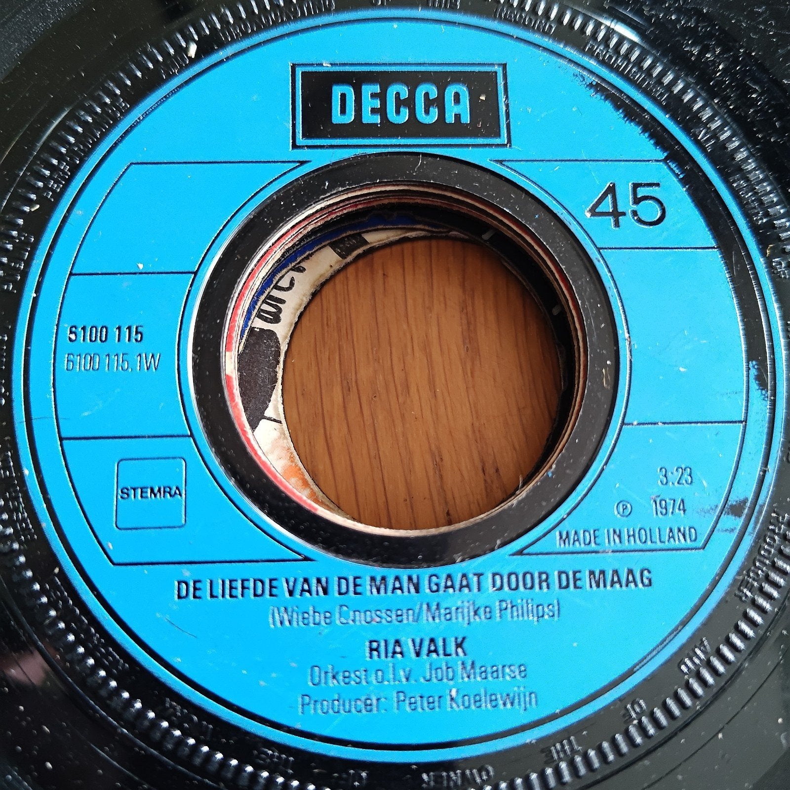 Ria Valk - De Liefde Van De Man Gaat Door De Maag (Vinyl), Cd's en Dvd's, Vinyl Singles, Gebruikt, 7 inch, Ophalen of Verzenden
