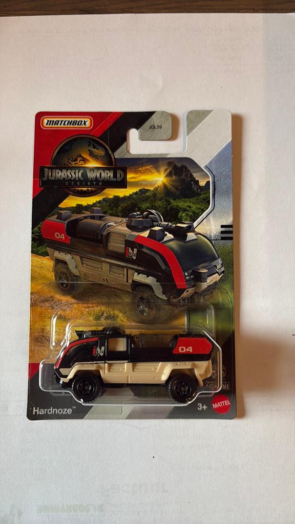 Matchbox Jurassic World Hardnoze - Nieuw in verpakking, Auto, Nieuw, Ophalen of Verzenden, Mattel