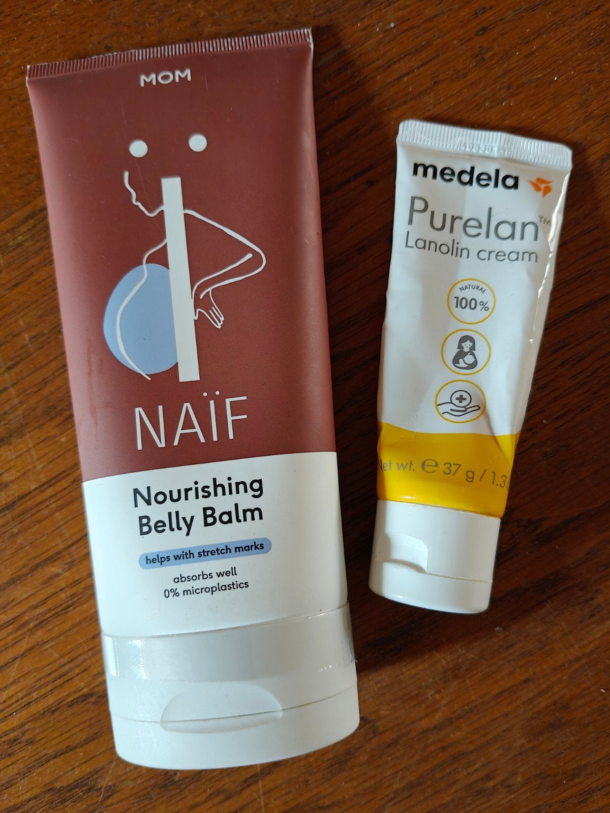 Gratis: Buikcrème en tepelcrème (geopend, nog goed), Ophalen, Gebruikt