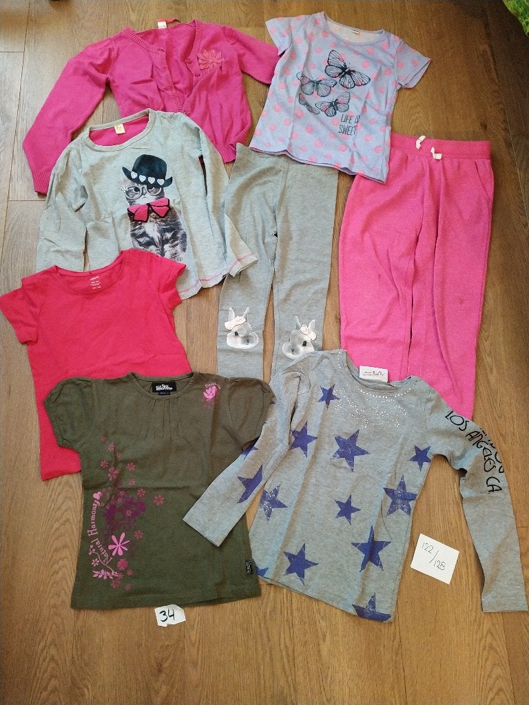 34 - Kinderkleding pakket Meisje - Maat 122 - 128, Ophalen of Verzenden, Gebruikt, Maat 128