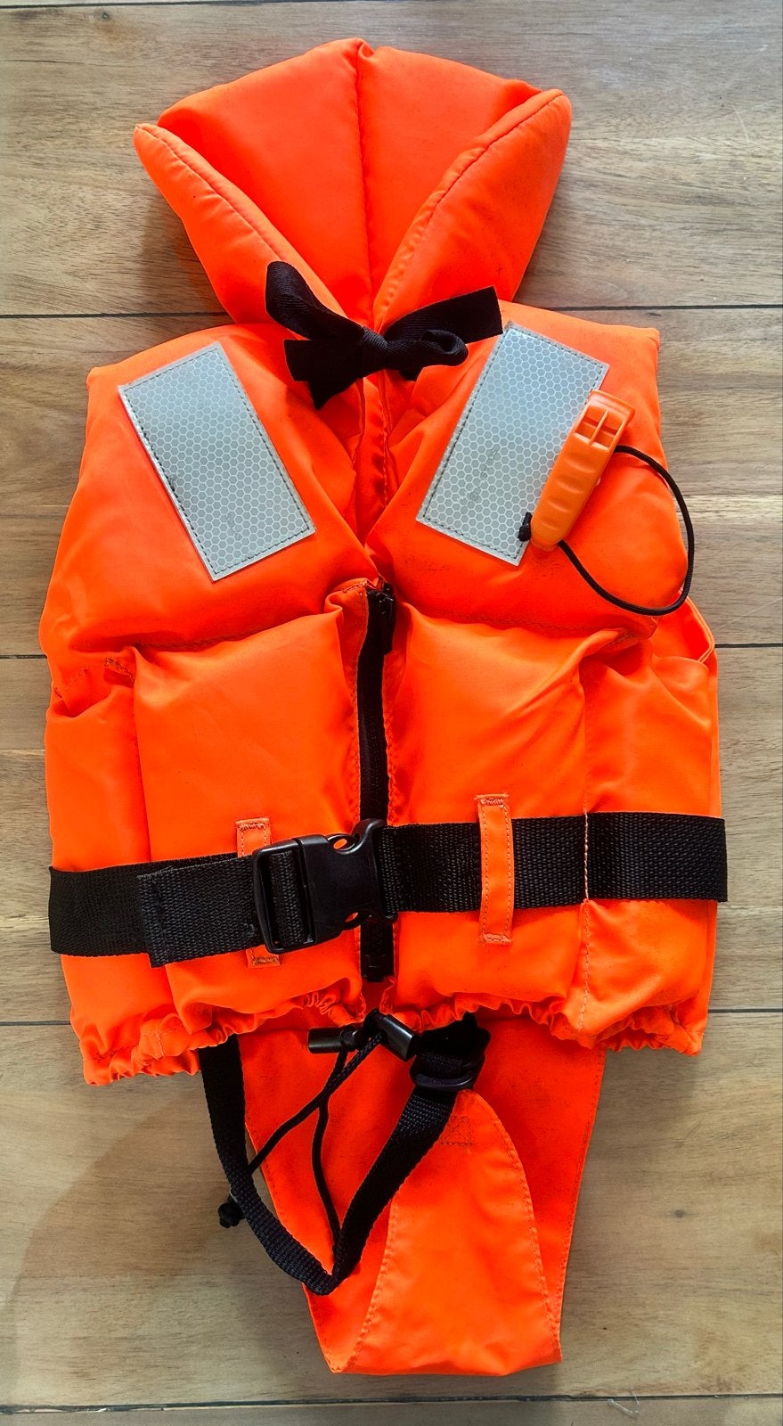 Oranje reddingsvest met fluitje voor 0-2 jaar, Watersport en Boten, Ophalen of Verzenden, Gebruikt
