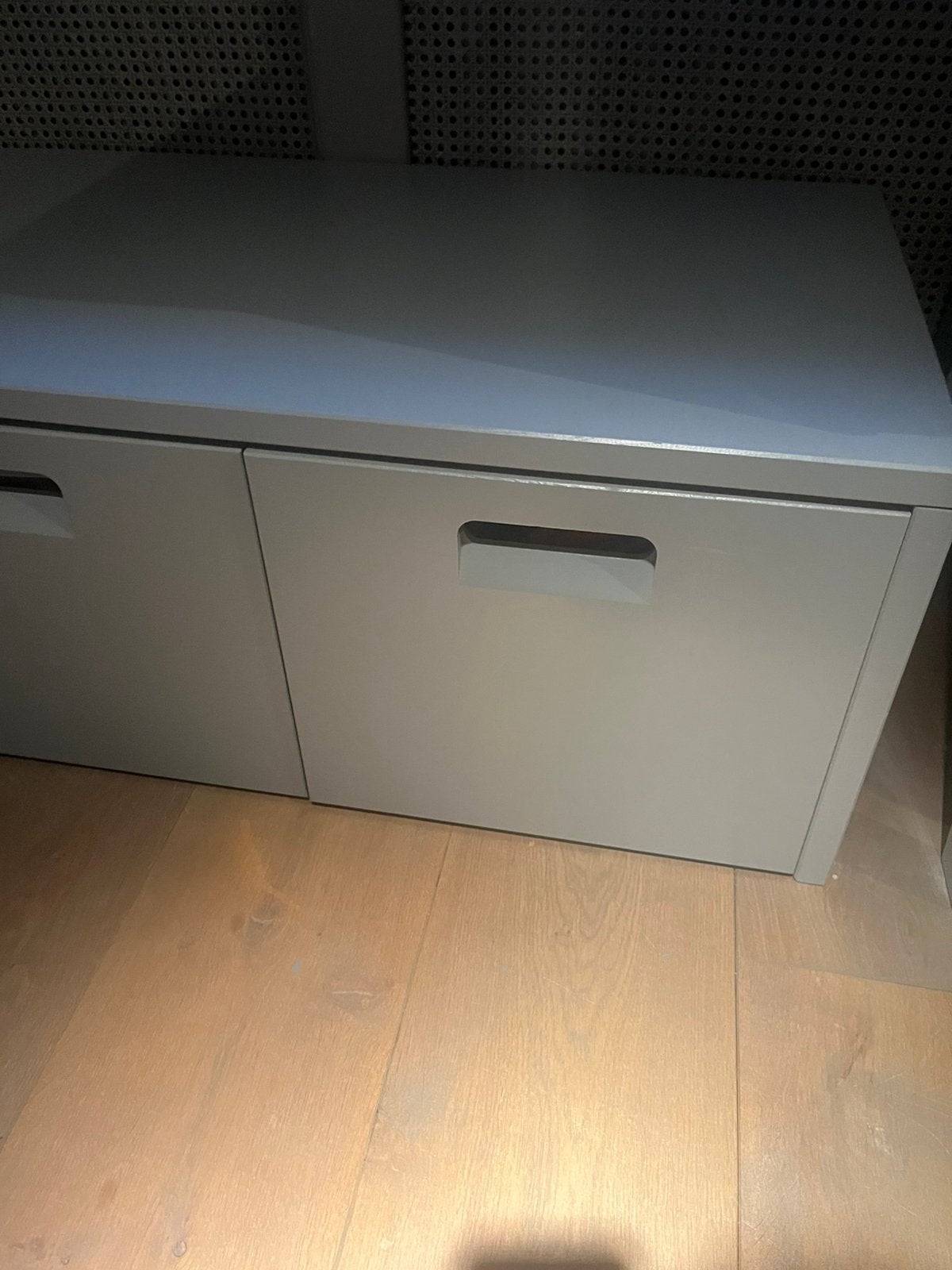 Vt wonen kistbank grijs, Ophalen, Gebruikt, 50 tot 100 cm, Minder dan 100 cm
