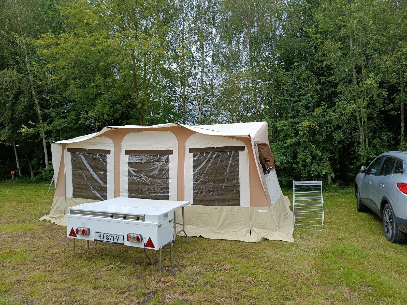 Trigano Olympe GL 2011 vouwwagen, Trigano, Beige, Ophalen of Verzenden, Aanwezig