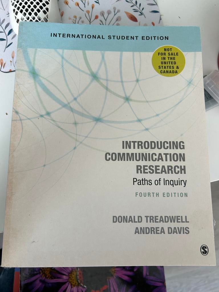 Introducing Communication Research - Donald Treadwell, Boeken, Studieboeken en Cursussen, Ophalen of Verzenden, Gamma, Zo goed als nieuw
