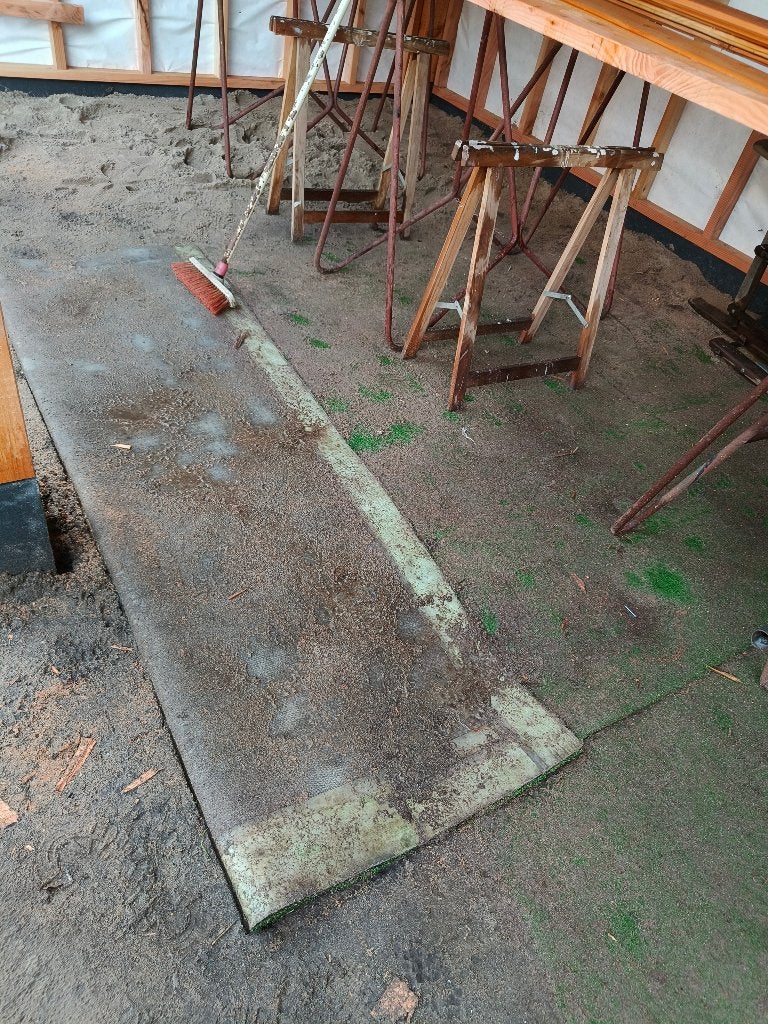 Kunstgras 2x12m2, Ophalen, Gebruikt
