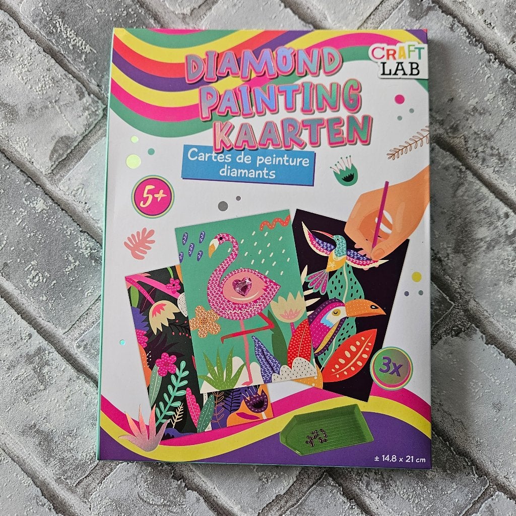Diamond painting kaarten Tropisch, zelf maken, diy, Hobby en Vrije tijd, Knutselen, D, Nieuw, Ophalen of Verzenden, D