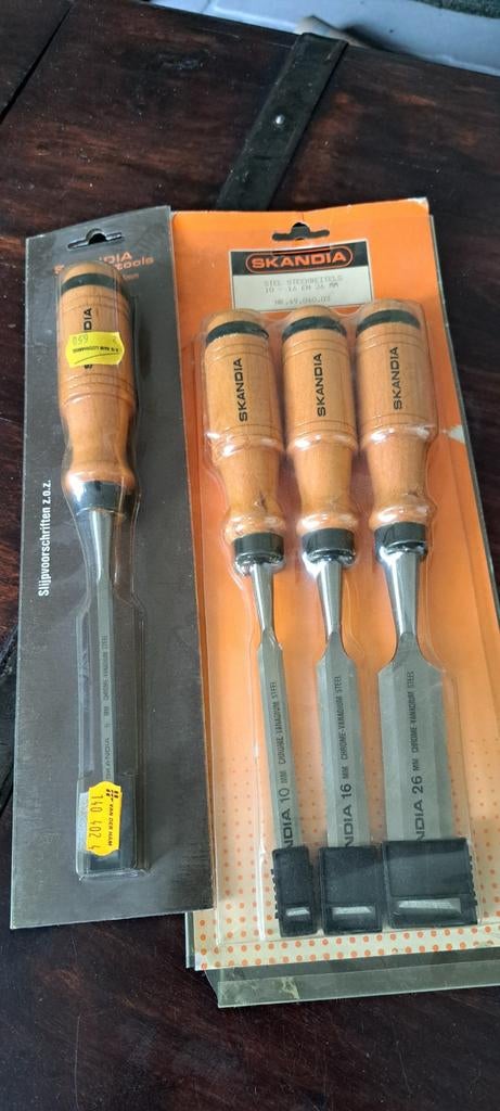 4 Nieuwe Skandia Steekbeitels - 6, 10, 16, 26 mm, Ophalen of Verzenden