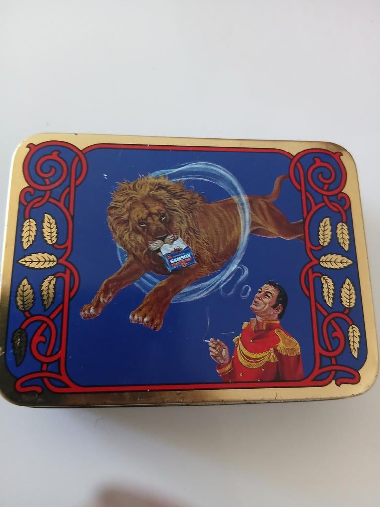 Dit is een vintage tabaksblik van Samson Special shag, gepro, Verzamelen, Blikken, Ophalen, Overige