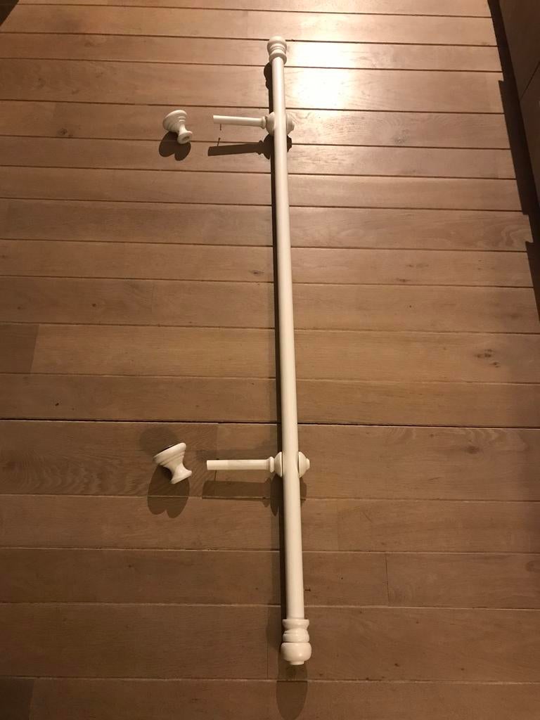 Gordijnroede met bevestigingsmateriaal., Ophalen of Verzenden, Gebruikt, 100 tot 150 cm, Minder dan 100 cm