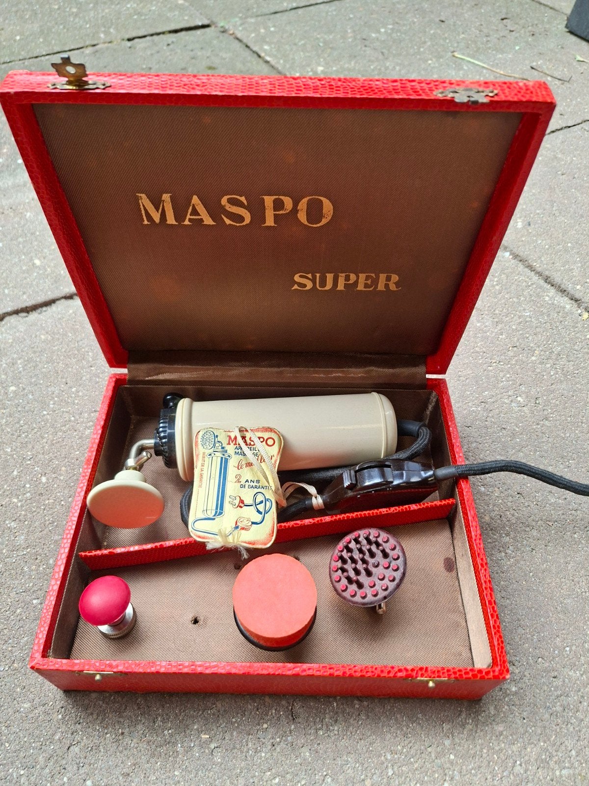 Vintage Maspo Super Massage Apparaat in originele koffer, Ophalen of Verzenden